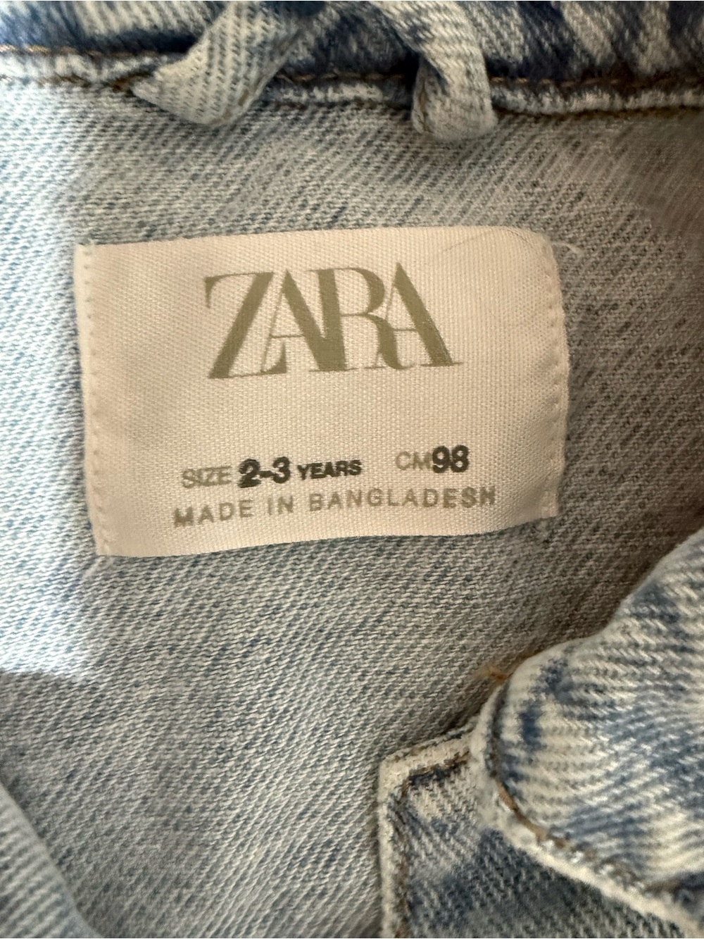 Kids ZARA Washed Denim Jacket - Picture 5 of 5